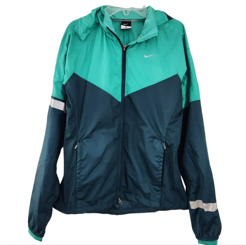 Nike Vapor Running Jacket Women Small Zip Up Windbreaker Lightweight, Zip Hood